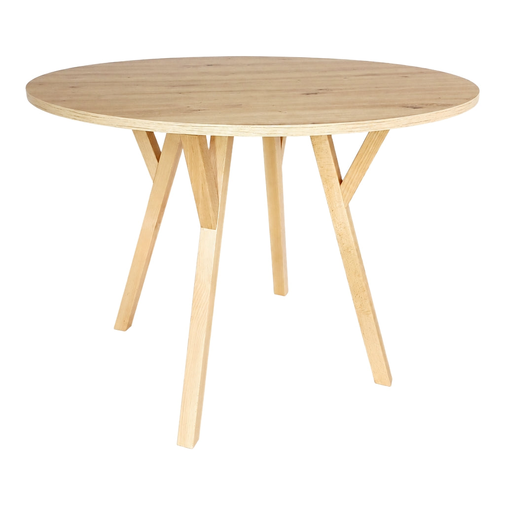 Stół York okrągły - 100 cm - artisan - buk naturalny - zdjęcie 1