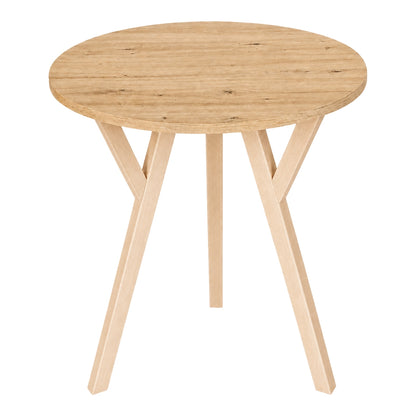 Stół York okrągły 80 cm, blat artisan, nogi buk naturalny — zdjęcie 2