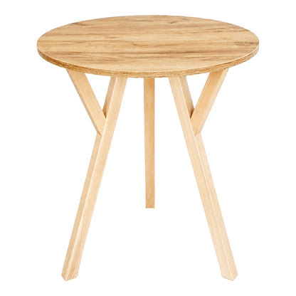 Stół York okrągły 80 cm, blat craft złoty, nogi buk naturalny — zdjęcie 2