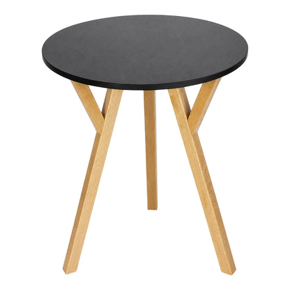 Stół York okrągły - 70 cm - czarny - dąb - zdjęcie 2