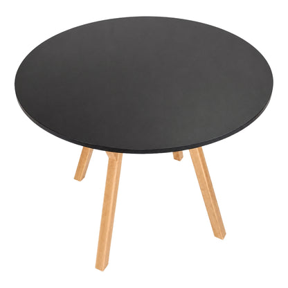 Stół York okrągły - 90 cm - czarny - dąb - zdjęcie 2