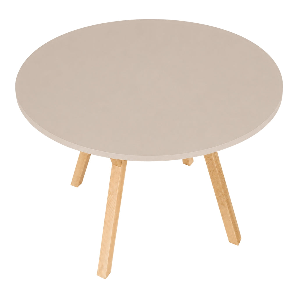 Stół York okrągły - 90 cm - kaszmir - buk naturalny - zdjęcie 2