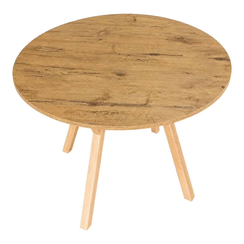 Stół York okrągły - 100 cm - lancelot - buk naturalny - zdjęcie 2