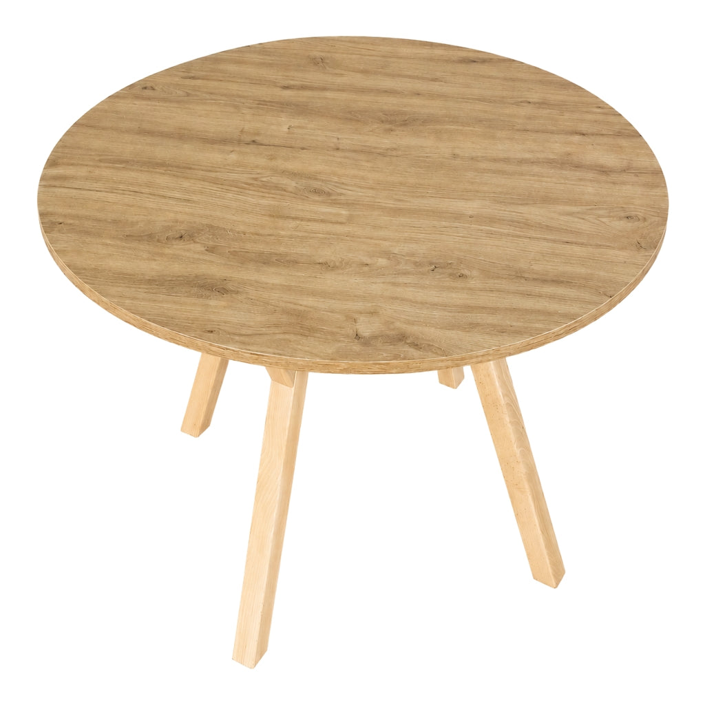 Stół York okrągły - 100 cm - odwieczny - buk naturalny - zdjęcie 2