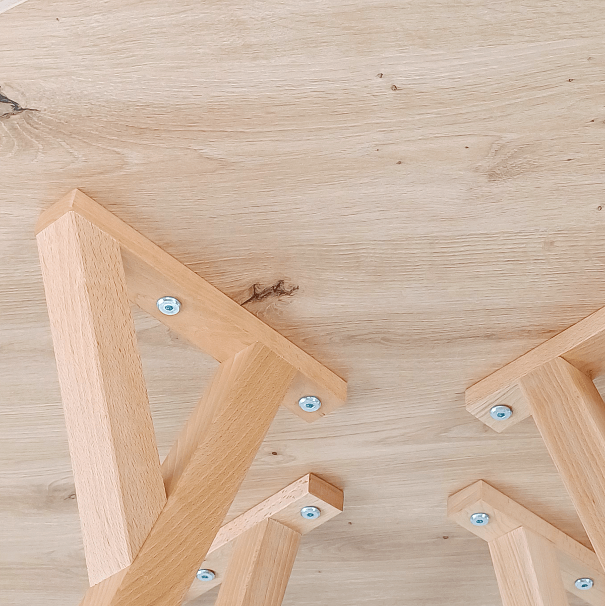 Stół York okrągły - 100 cm - artisan - buk naturalny - zdjęcie 3