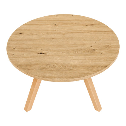 Stół York okrągły 80 cm, blat artisan, nogi buk naturalny — zdjęcie 3