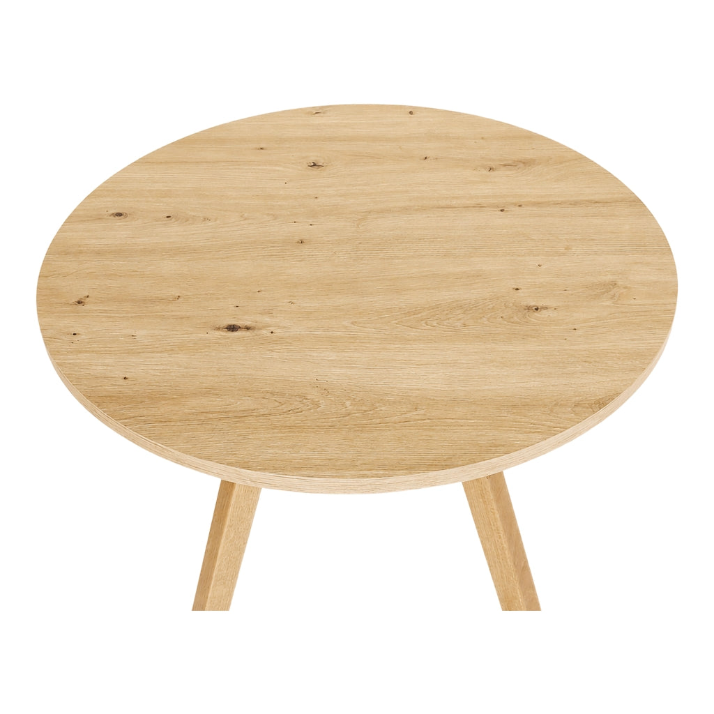Stół York okrągły 80 cm, blat artisan, nogi buk w kolorze dębu — zdjęcie 3