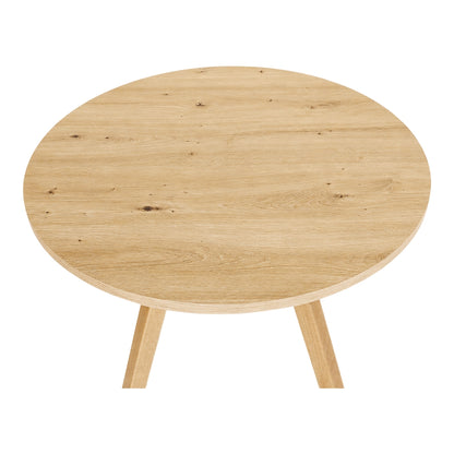 Stół York okrągły 80 cm, blat artisan, nogi buk w kolorze dębu — zdjęcie 3