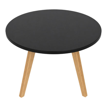 Stół York okrągły - 70 cm - czarny - dąb - zdjęcie 3