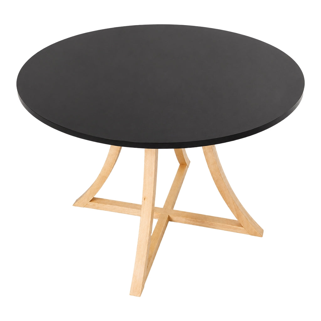 Stół Zeus okrągły - 90 cm - czarny - dąb - zdjęcie 3
