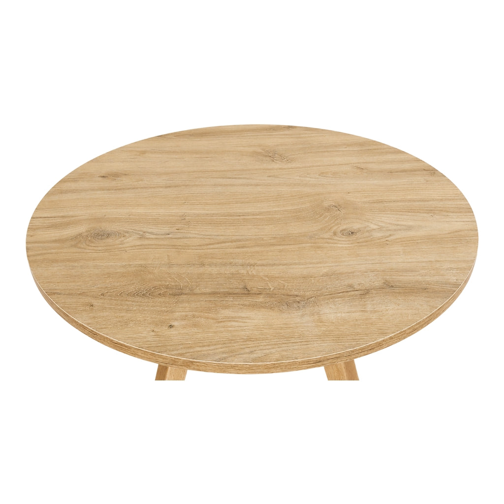 Stół York okrągły 80 cm, blat odwieczny, nogi buk naturalny — zdjęcie 3