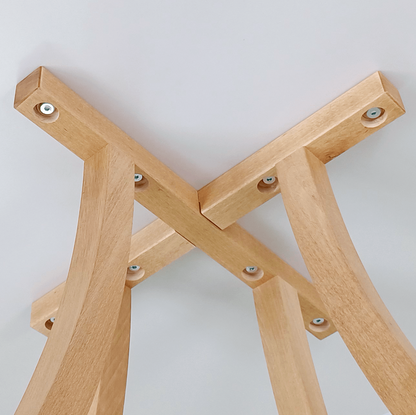 Stół Zeus okrągły - 90 cm - kaszmir - buk naturalny - zdjęcie 4