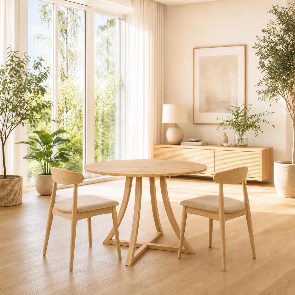 Stół Zeus okrągły - 90 cm - lancelot - dąb - wizualizacja 5